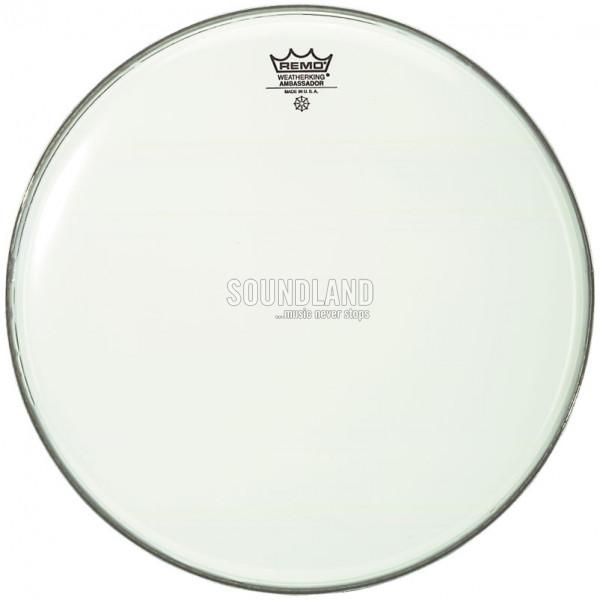 Remo 22'' Ambassador Smooth White Bassfell