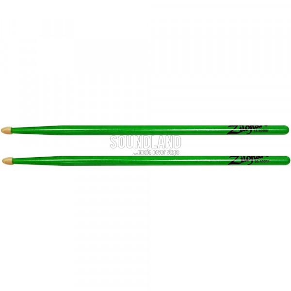 Zildjian Z5AACDGG Hickory Neon Green Wood 5A Drumstick