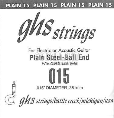 GHS Einzelsaite 015 plain