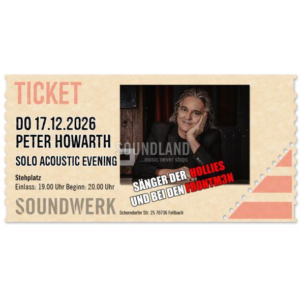 ''Peter Howarth'' 17.12.26 Acoustic Solo Evening - Sänger der ''Hollies'' Mitglied der ''Frontm3n''