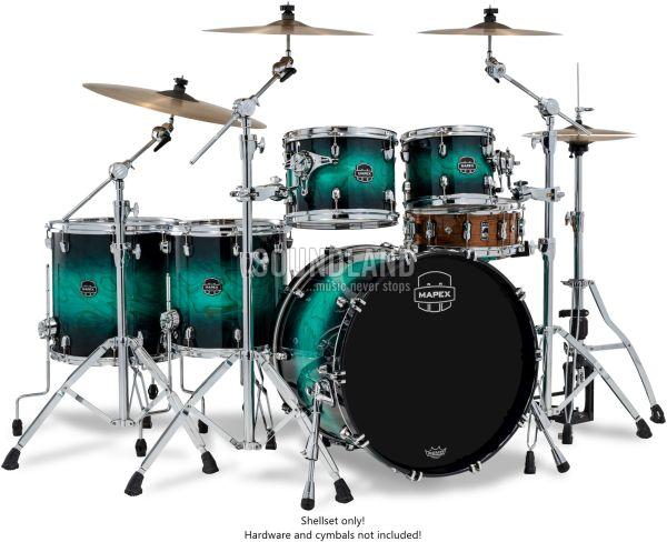Mapex Saturn VI Stage+ Shellset - Marine Teal Burst