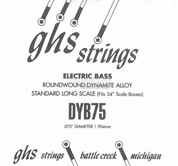GHS Bass Einzelsaite 075